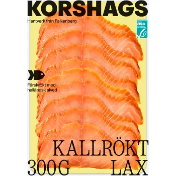 Laxfilé Färsk Kallrökt 300g Miljömärkt Korshags.
