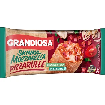 Pizzarulle Mozzarella &amp; skinka 155g Grandiosa.