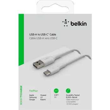 Laddkabel USB-A till USB-C 1m.
