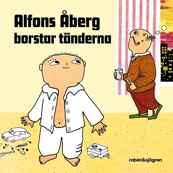 Alfons Åberg borstar tänderna.