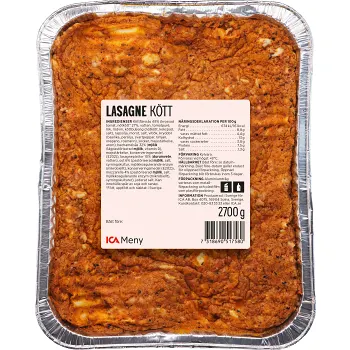 Lasagne Kött 2,7kg ICA Meny.