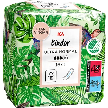 Binda Ultra Normal utan vingar 16-p ICA.