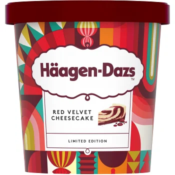 Red velvet cheesecake 420ml Häagen Dazs.