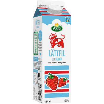 Lättfil Jordgubb 0,5% 1kg Arla Ko.