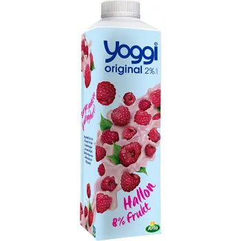 Yoghurt Original Hallon 2% 1000g Yoggi®.