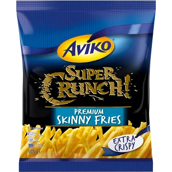 Super crunch skinny fries 600g Aviko.