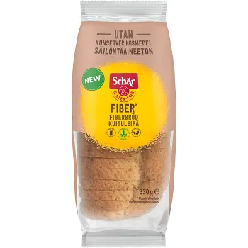 Glutenfritt bröd Fiber 330g Schär.