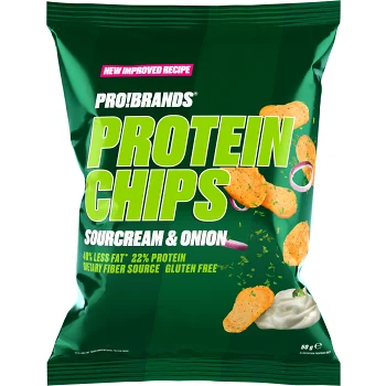 Proteinchips Sourcream and onion 50g ProBrands.