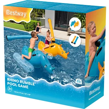 Poolspel med noshörningar 153x77cm Bestway.