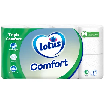 Toalettpapper Comfort 8p Lotus.