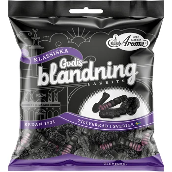 Godisblandning Lakrits 115g Aroma.
