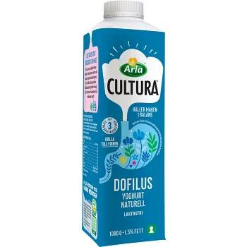 Yoghurt Dofilus Naturell 1,5% Laktosfri 1000g Arla Cultura®.