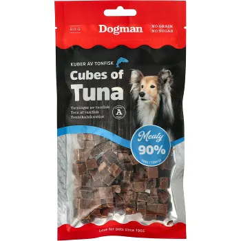 Hundsnacks Kuber av tonfisk 80g Dogman.