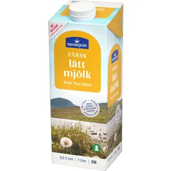 Lättmjölk 0,5% 1l Norrmejerier.