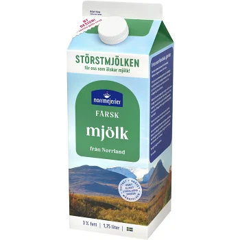 Mjölken 3% 1,75l Norrmejerier.