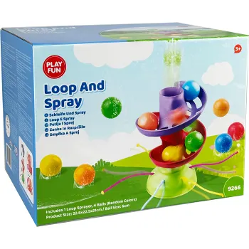 Vattenspridare med 4 bollar.