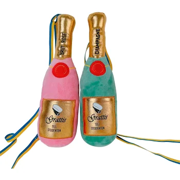 Champagneflaska 2 sort 25cm.