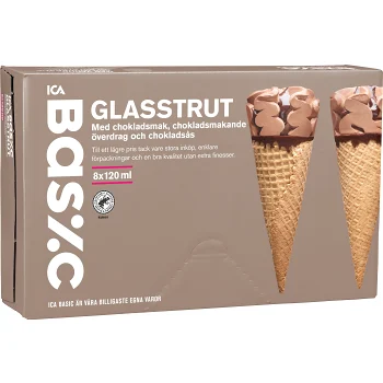 Glasstrut Choklad 8-p ICA Basic.