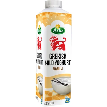 Grekisk Yoghurt Mild Vanilj 5,3% 1000g Arla Ko®.