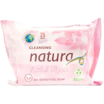Våtservett Facial Wipes Sensitive 25-p NATURA.