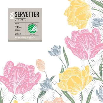Servett 25cm Tulip ICA.