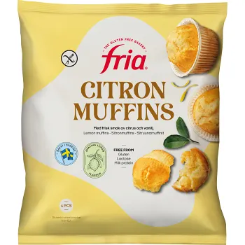 Citronmuffins Glutenfria 210g Fria.
