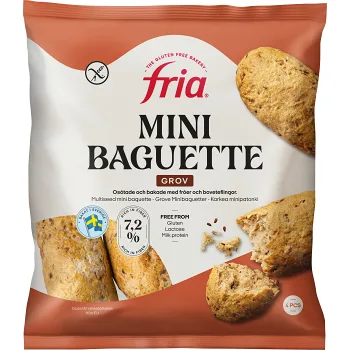 Minibaguett grov Glutenfri Mjölkfri Fryst 280g Fria.