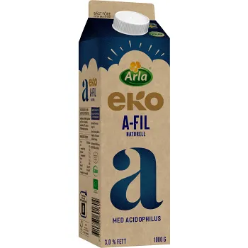 A-fil Naturell Plus Dofilus 3% Ekologisk 1000g Arla®.