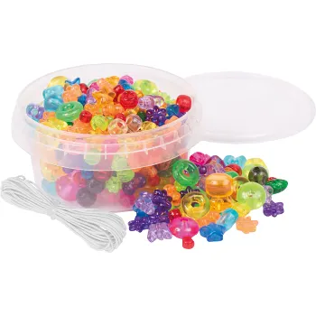 Pärlor transparenta 180st Playbox.