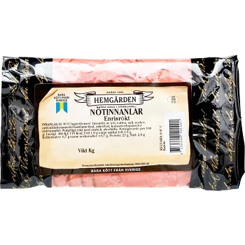 Nötinnanlår Enirsrökt ca 125g Hemgården.