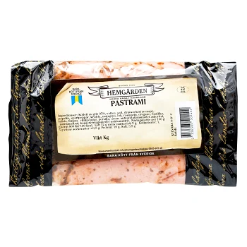 Pastrami Skivad ca 125g Hemgården.