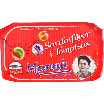 Sardinfiléer I Tomatsås 120g Manná.