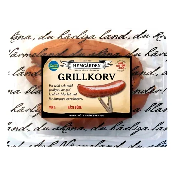 Grillkorv 240g Hemgården.