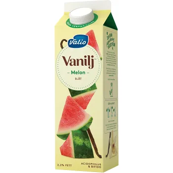 Yoghurt Vanilj Melon 2,1% 1000g Valio.