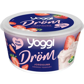 Yoghurt Dröm Jordgubb 6,6% 450g Yoggi®.