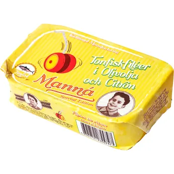 Tonfiskfilé I Olivolja Med Citron 120g Manná.