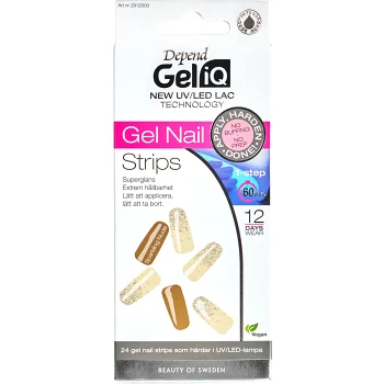 Gel Nail Strips Sparkling Nude 1 Styck Depend.