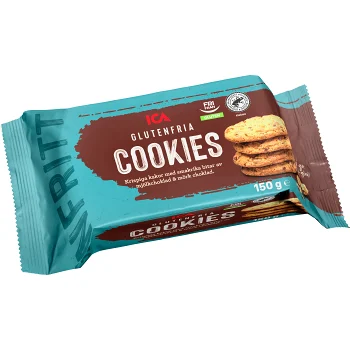 Cookies Ljus &amp; mörk choklad Glutenfri 150g ICA.