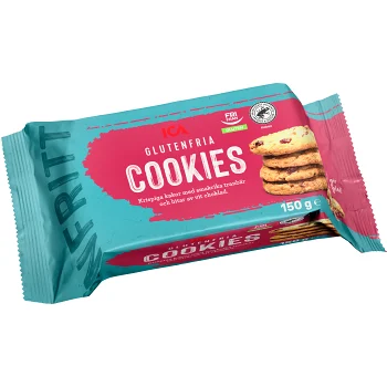 Cookie Tranbär &amp; Vit Choklad Glutenfri 150g ICA.