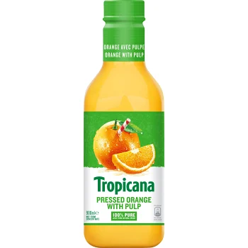 Apelsinjuice med fruktkött 900ml Tropicana.