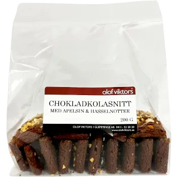 Chokladkolasnitt Med Apelsin &amp; Hasselnöt 200g Olof Viktors i Glemminge.