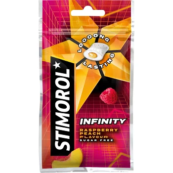 Tuggummi sockerfri Infinity Raspberry/Peach 30g Stimorol.