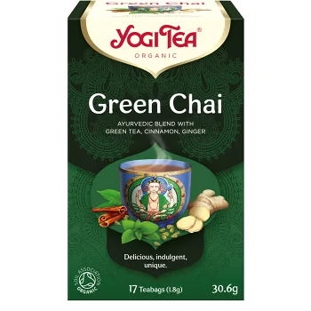 Green chai 17-p KRAV Yogi Tea.