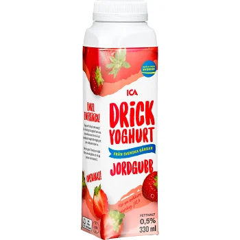Drickyoghurt Jordgubb 0,5% 330ml ICA.