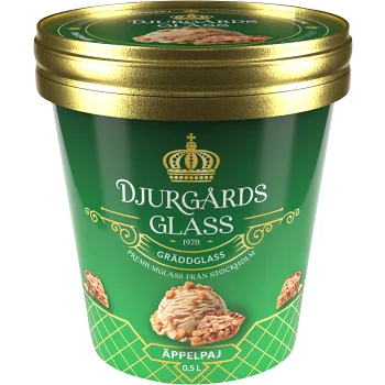 Gräddglass Äppelpaj 500ml Djurgårds Glace.