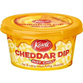 Dip Cheddar Hot Chili 185g Kavli.