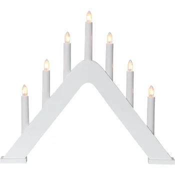 Elljusstake Jarve Vit 7 Ljus Star Trading.