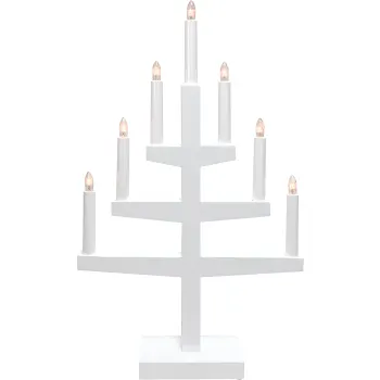 Elljusstake Trapp vit 7 ljus Star Trading.