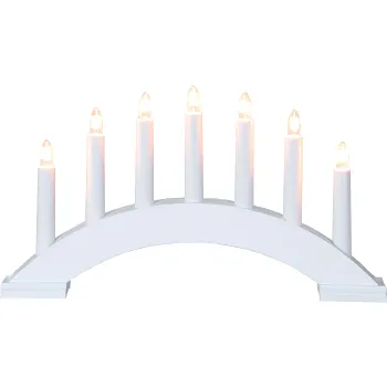 Elljusstake Bea Vit 7 Ljus Star Trading.