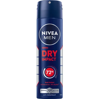 Deodorant Spray 72h Dry Impact 150ml Nivea Men.